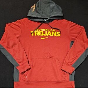 Nike USC Southern Cal Trojans Therma Fit Hoodie Football Sweatshirt Mens Size M